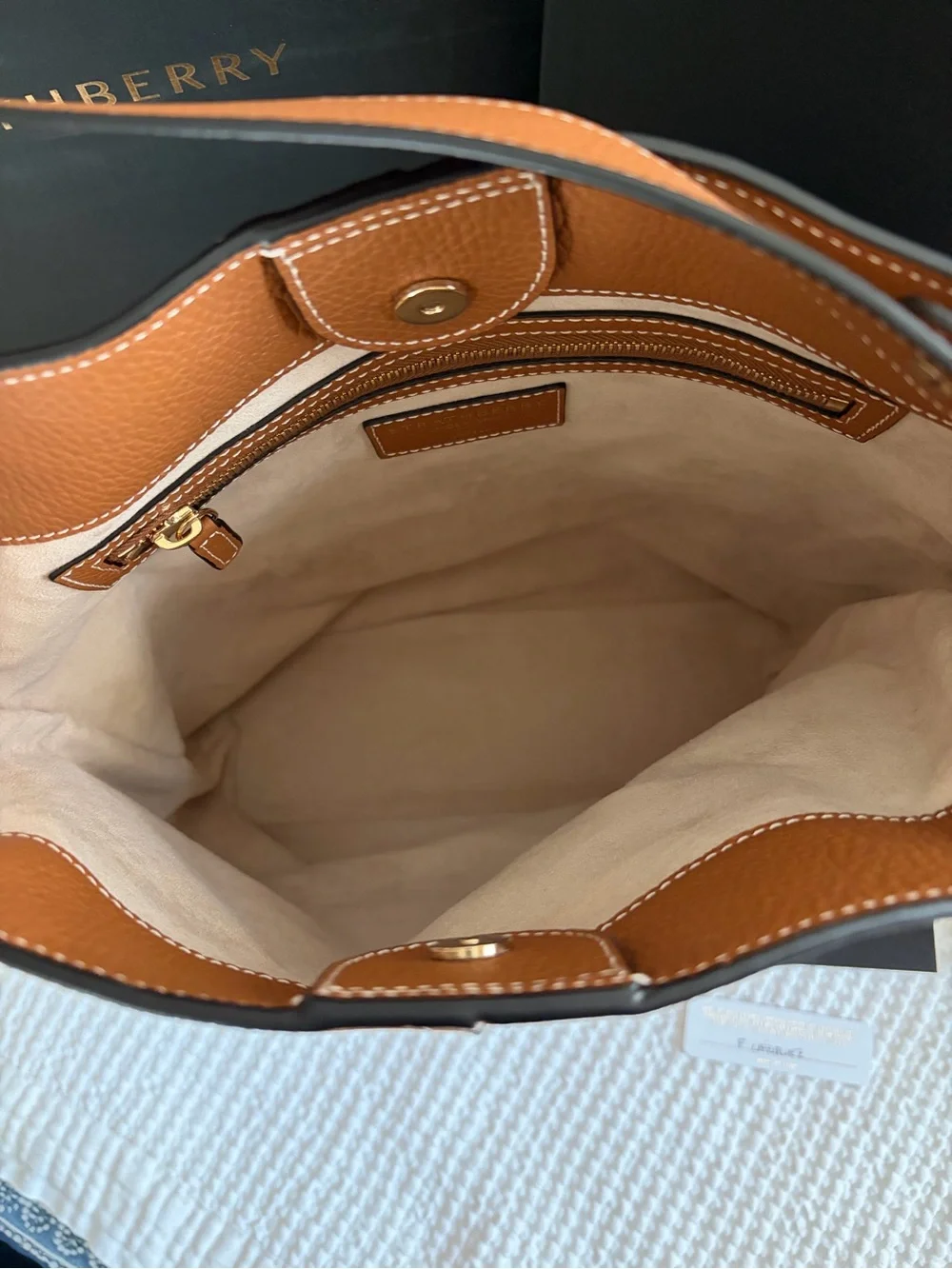 Strathberry Lana Large Hobo Grain Leather Tan Shoulder Bag Like New